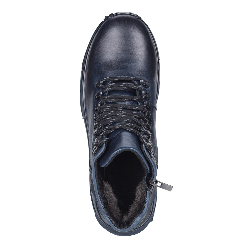 Синие ботинки из кожи Respect, размер 45, цвет синий - фото 4