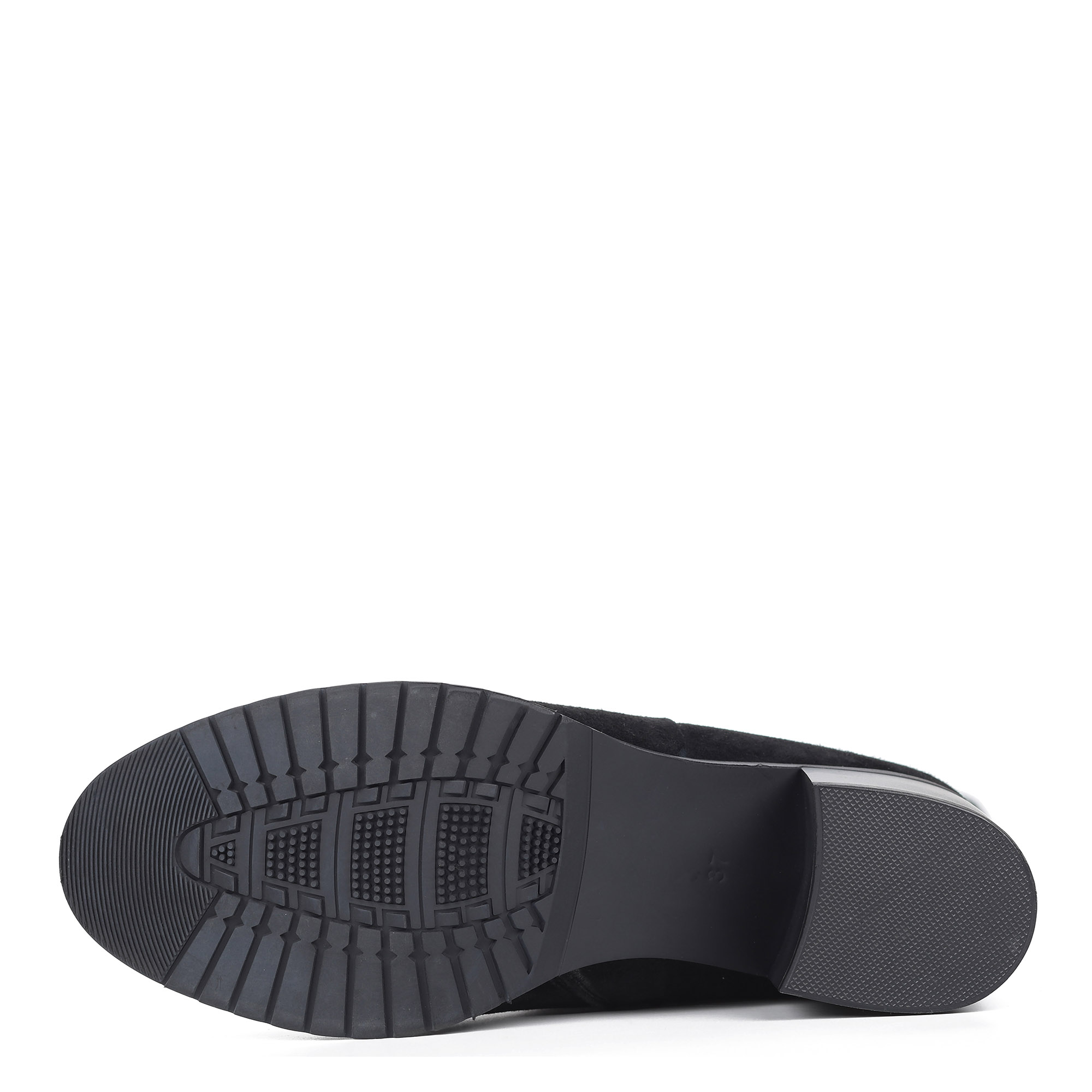 Черные велюровые сапоги на устойчивом каблуке Respect, размер 38, цвет черный - фото 9