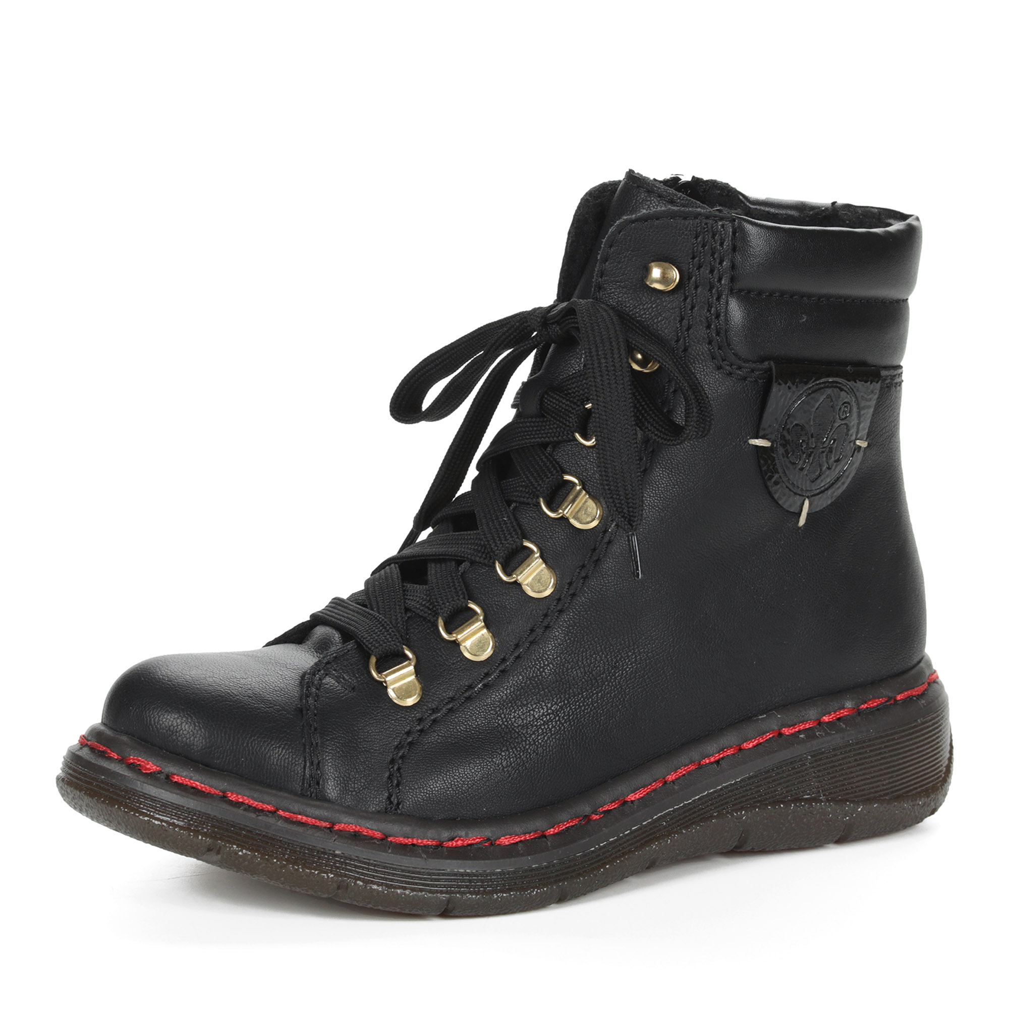 Черные ботинки на шнуровке Rieker, размер 36, цвет черный - фото 3