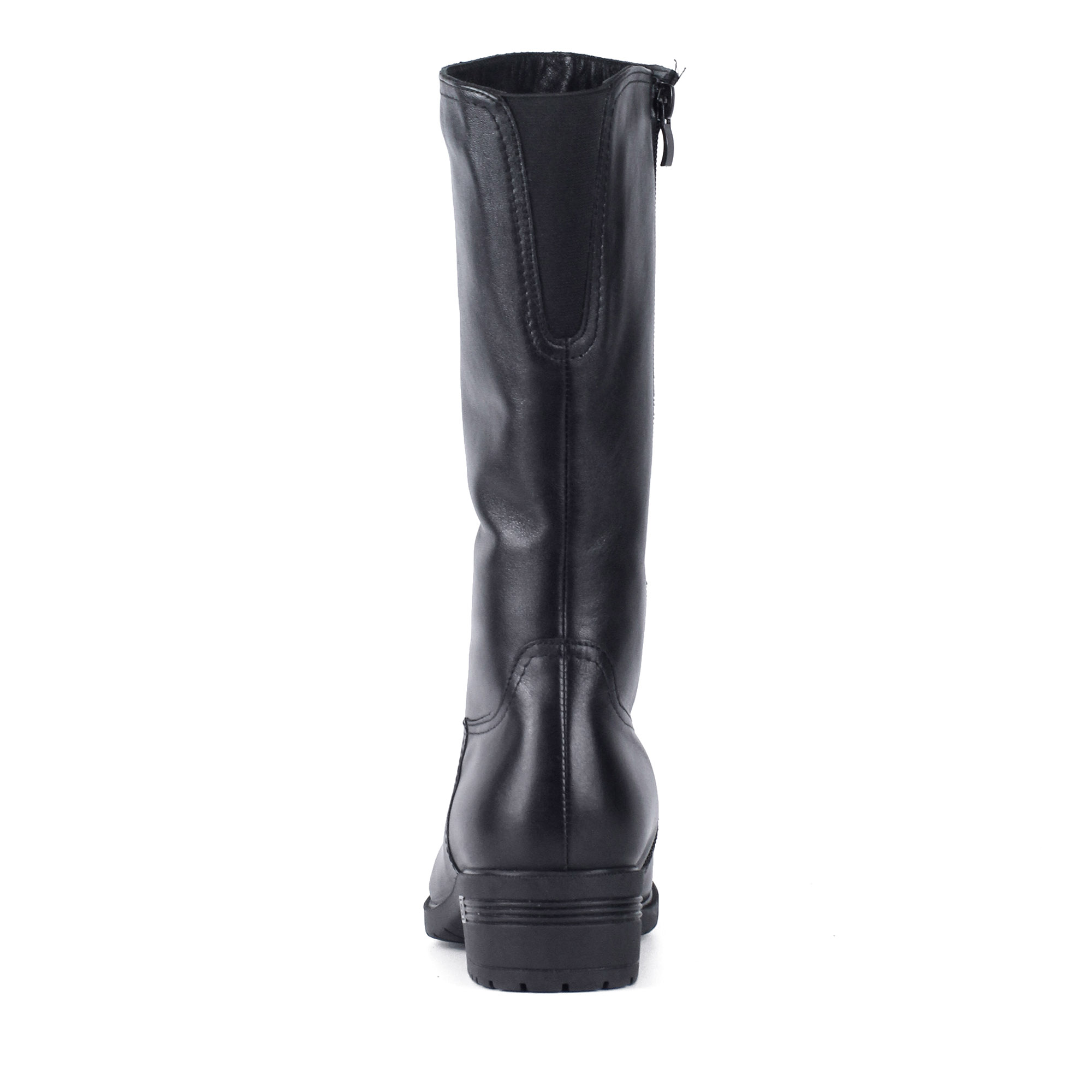 Черные кожаные сапоги Semplice, размер 38, цвет черный - фото 5