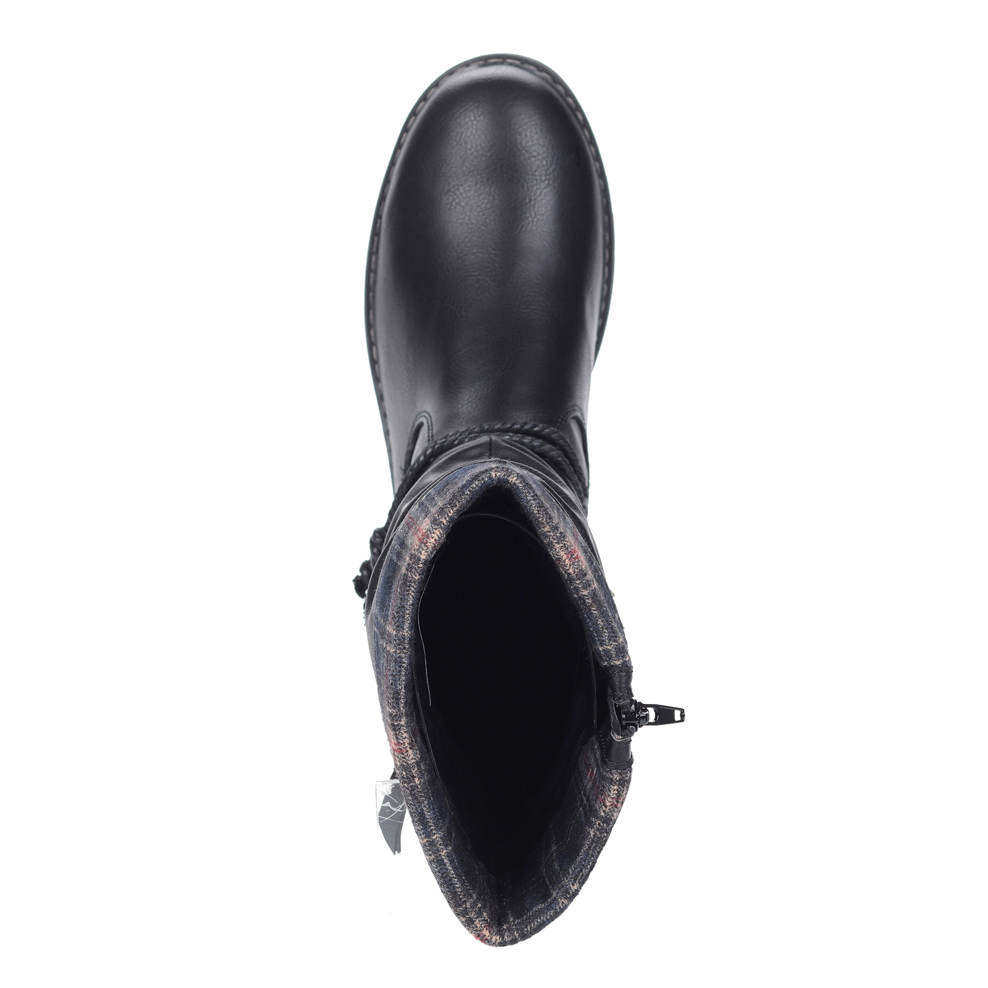 Черные сапоги из экокожи на шерсти Rieker, размер 36, цвет черный - фото 5