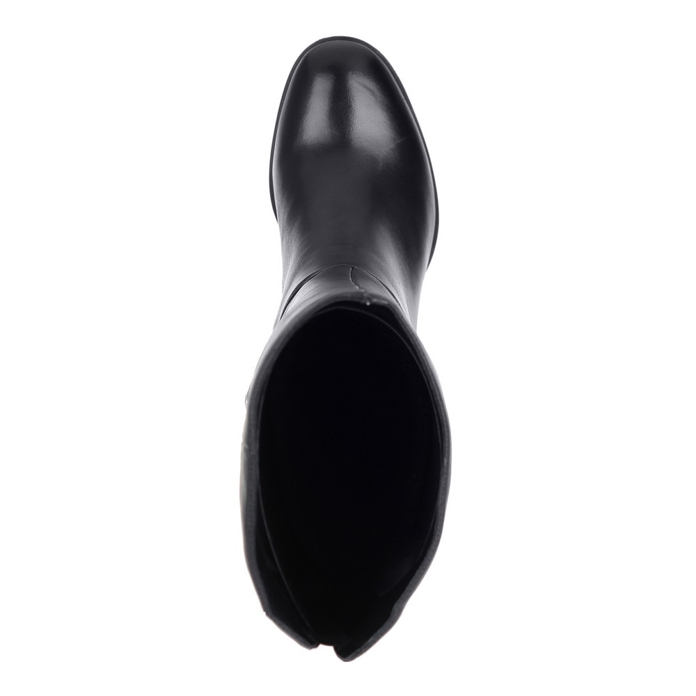 Черные кожаные ботфорты на меху Respect, размер 38, цвет черный - фото 6