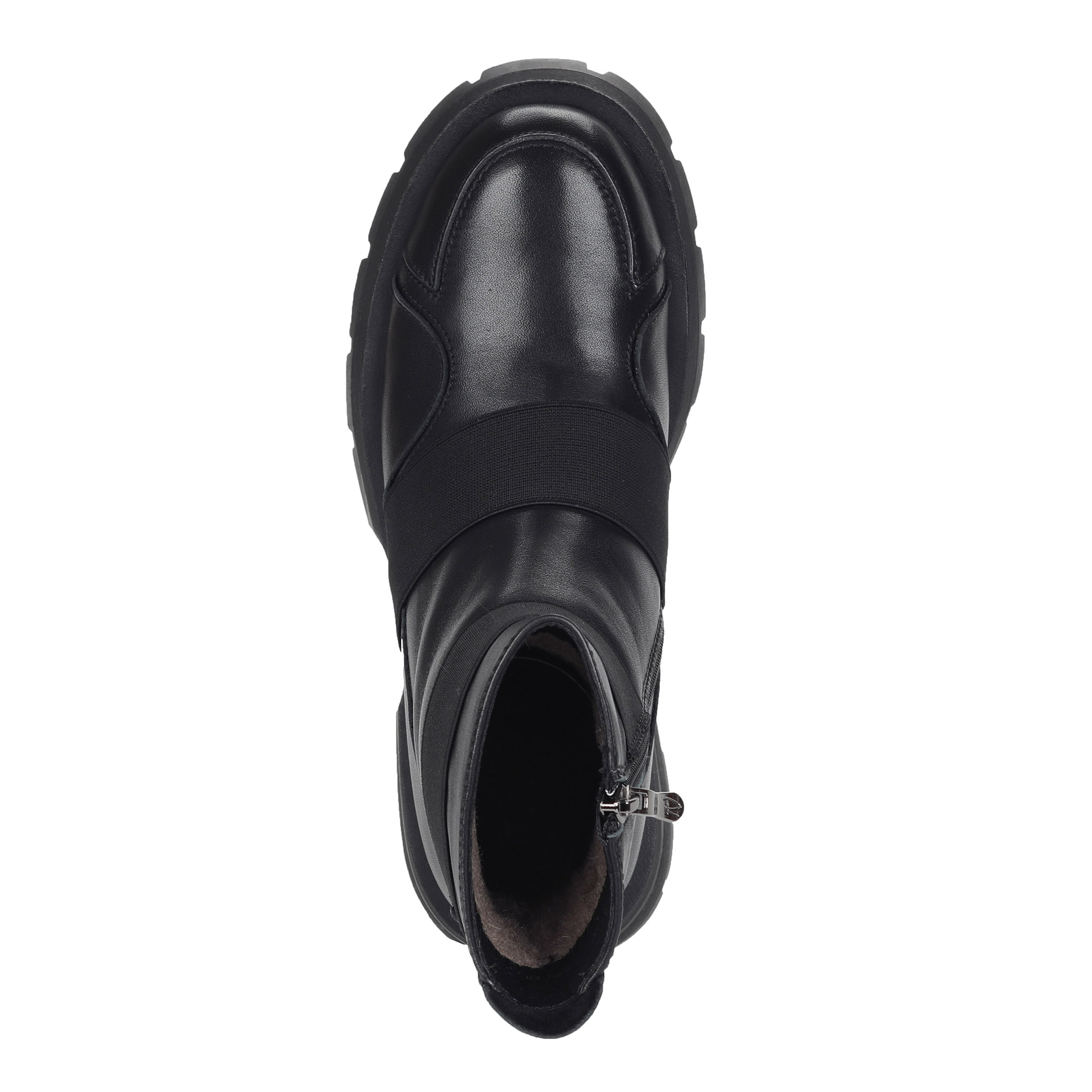 Черные ботинки из кожи на подкладке из натуральной шерсти на тракторной подошве Respect, размер 41, цвет черный - фото 6