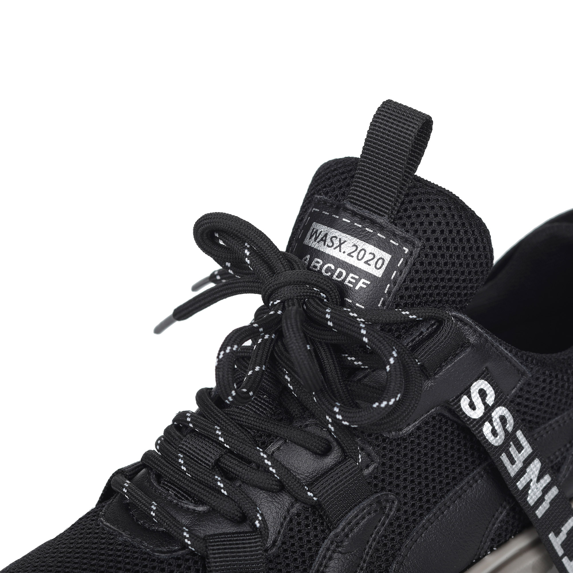 Черные кроссовки из комбинированных материалов от Respect-shoes