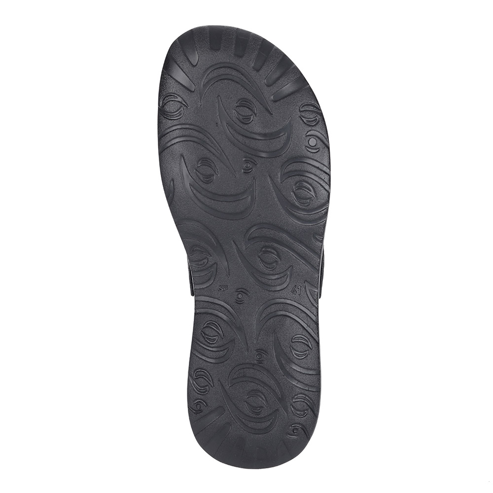 фото Черные сандалии из кожи rooman