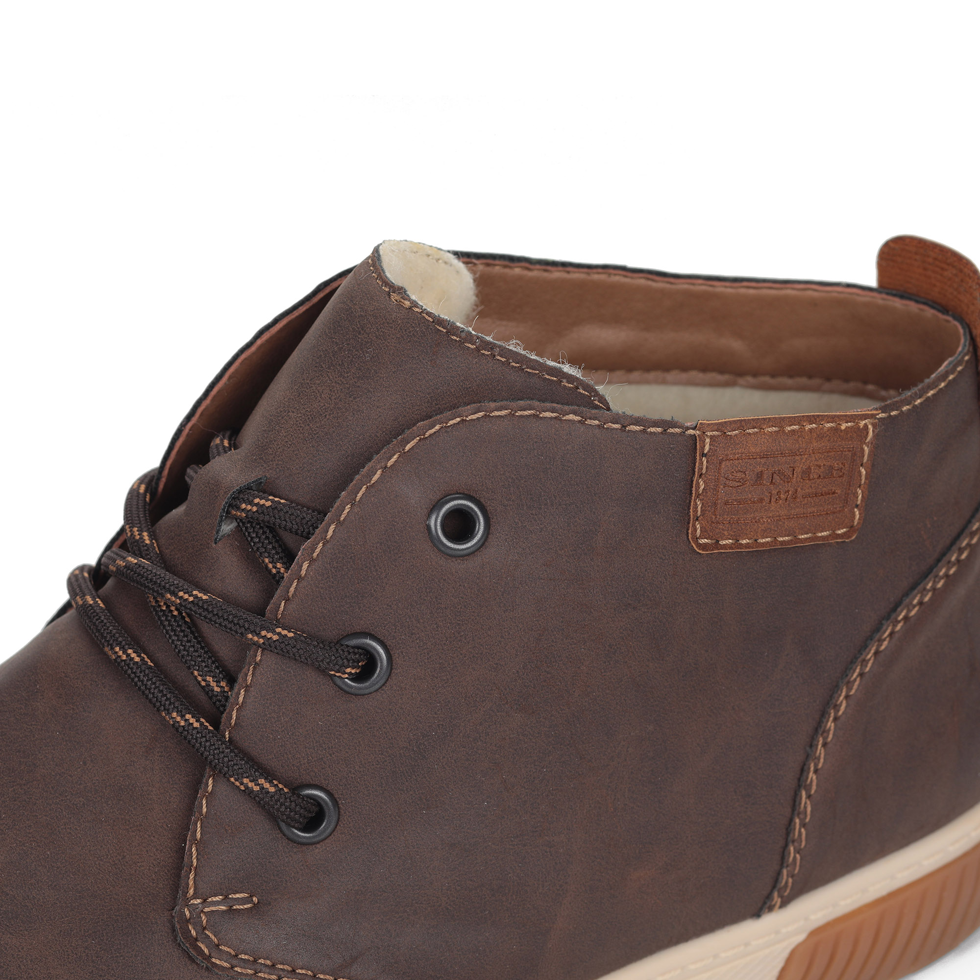 Коричневые ботинки дезерты из экокожи Rieker, размер 45, цвет коричневый - фото 5