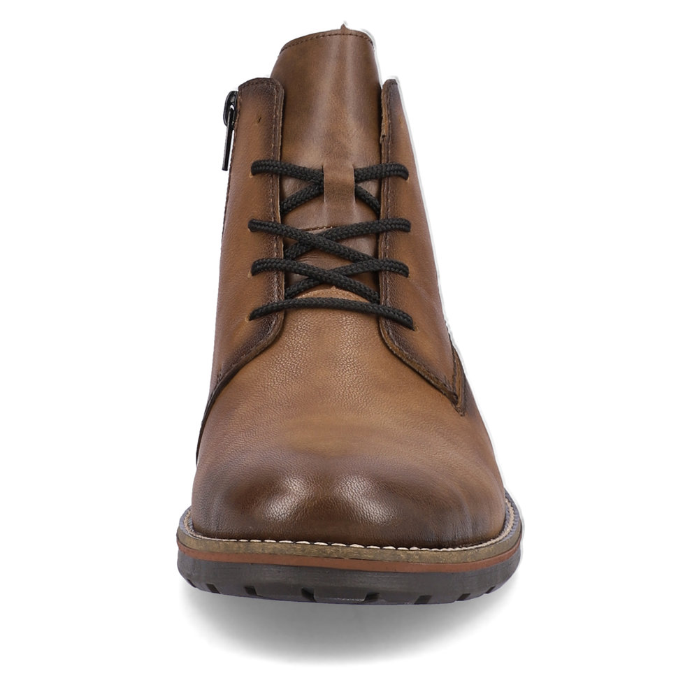 Коричневые утепленные ботинки из кожи и экокожи Rieker, цвет коричневый - фото 7