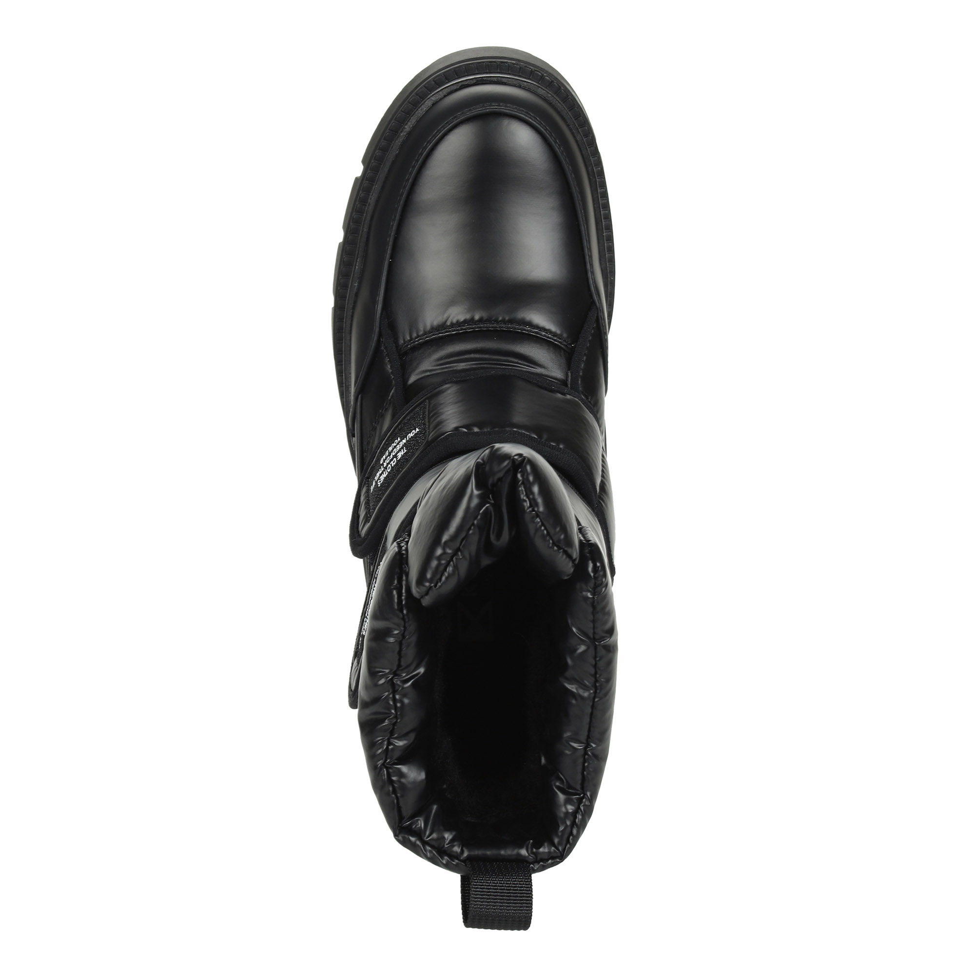 Черные дутики из текстиля на липучках  с шерстяным подкладом KUMFO, размер 38, цвет черный - фото 7