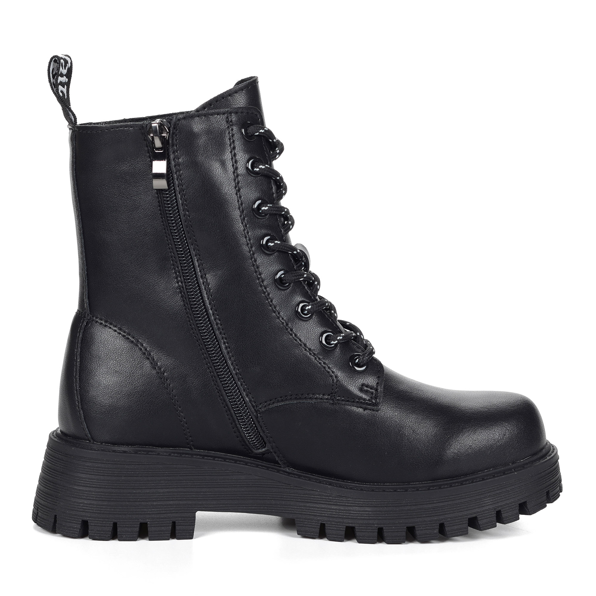 Черные ботинки из кожи на подкладке из натуральной шерсти на тракторной подошве Respect, размер 38, цвет черный - фото 3