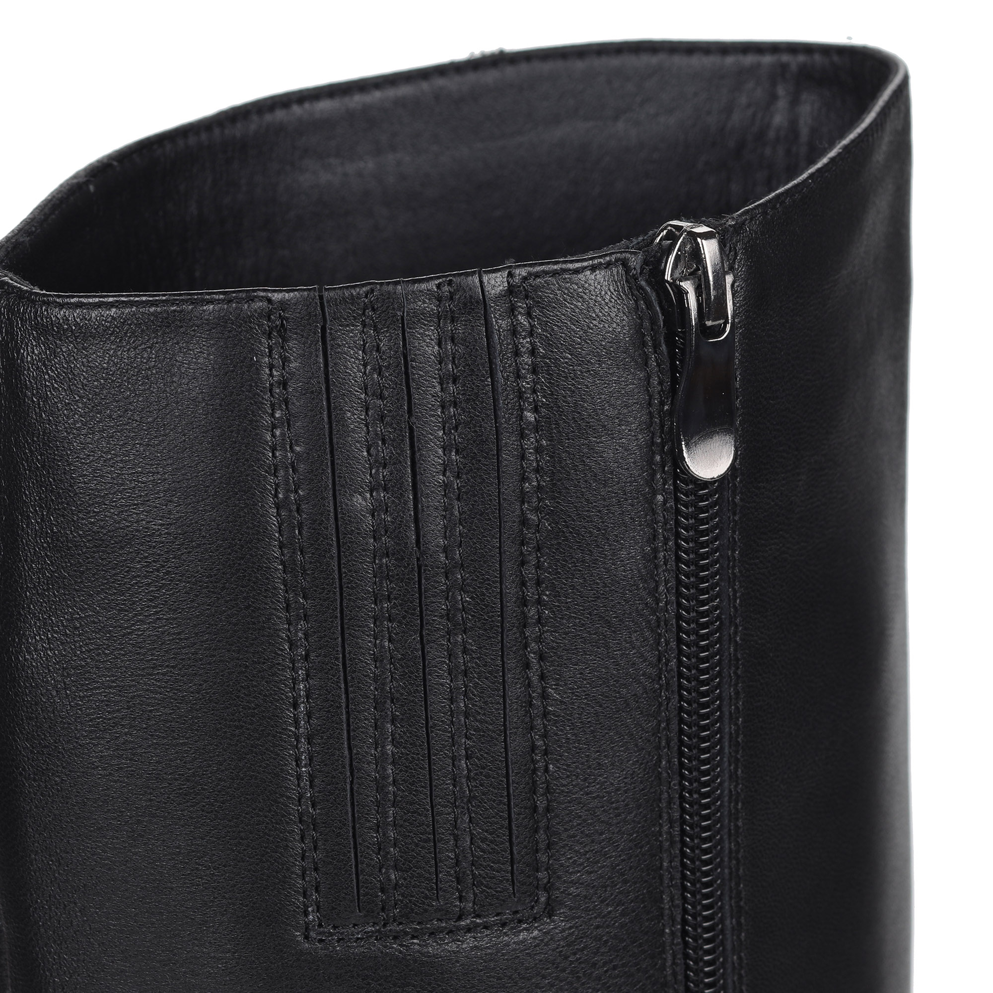 Черные кожаные сапоги с ремешком Respect, размер 40, цвет черный - фото 7