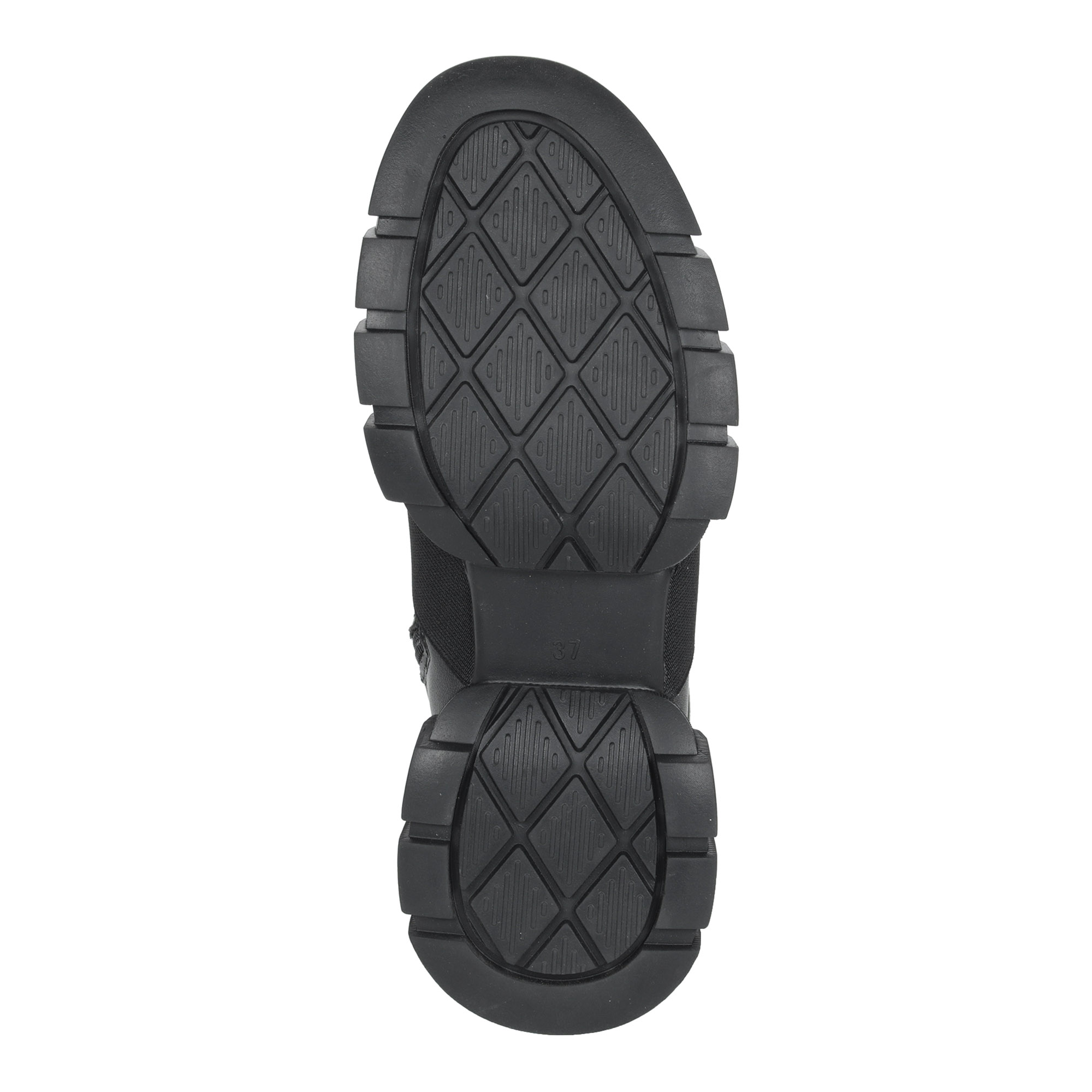Черные ботинки на молнии из кожи на подкладке из текстиля на тракторной подошве El Tempo, размер 38, цвет черный - фото 8