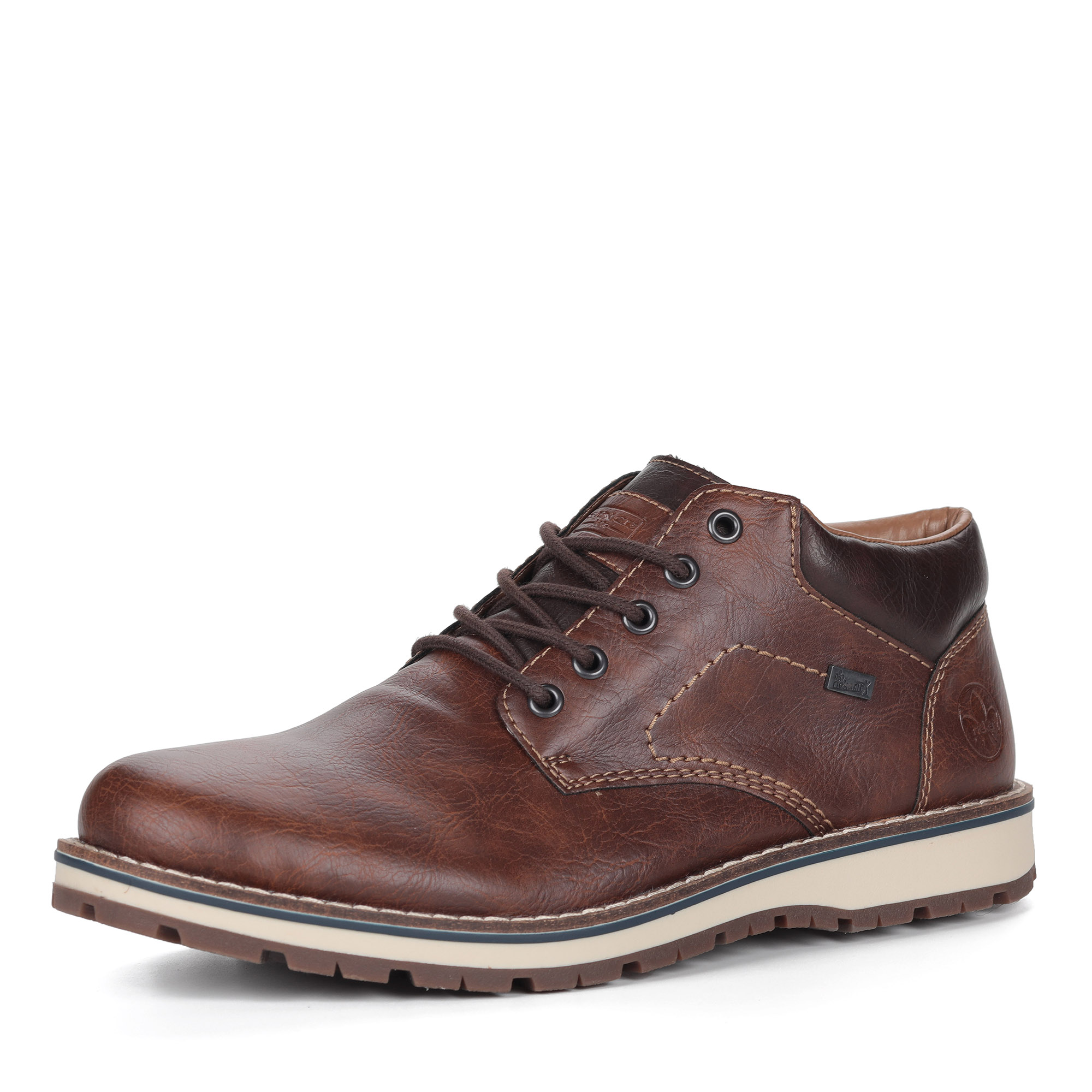 Коричневые ботинки из комбинированных материалов Rieker, размер 43, цвет коричневый - фото 1