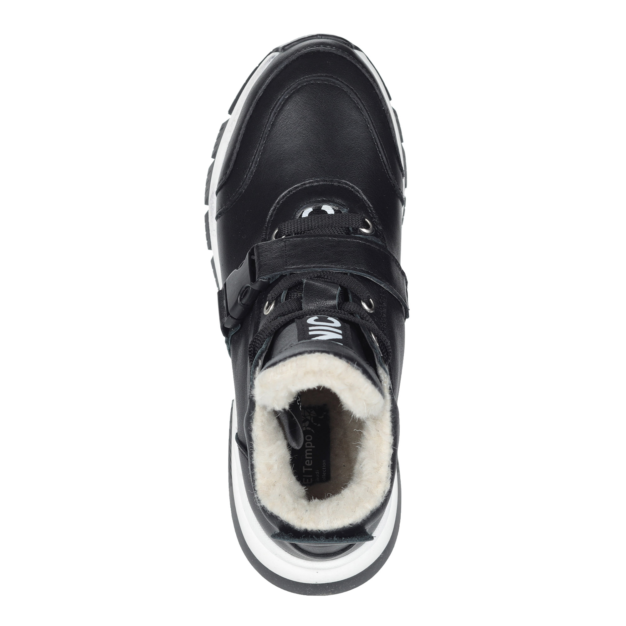 Черные ботинки из кожи на шерсти El Tempo, размер 39, цвет черный - фото 4