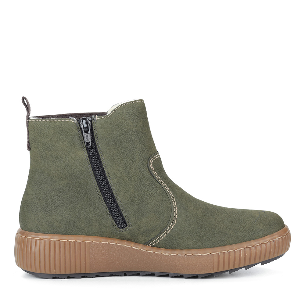Зеленые ботинки из экокожи без шнуровки Rieker, размер 39, цвет зеленый - фото 3