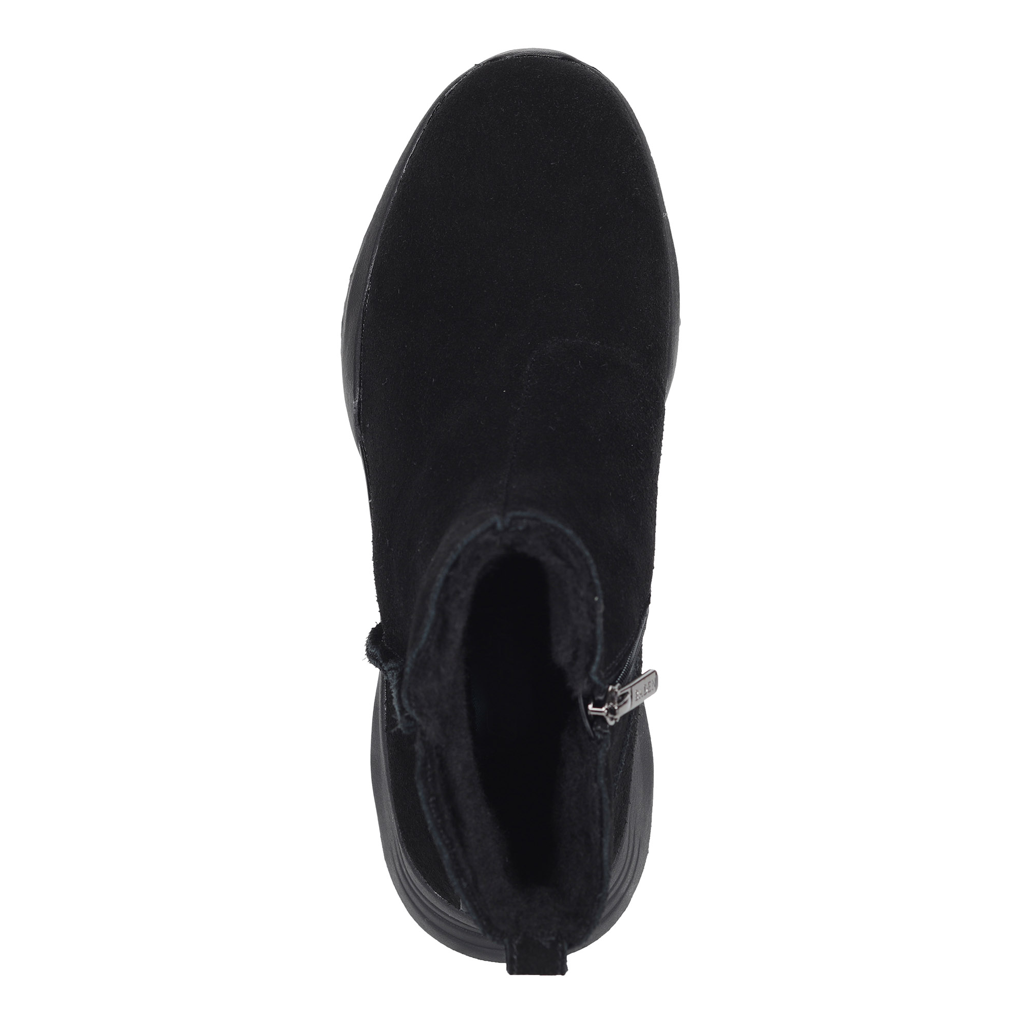фото Черные ботинки из кожи на утолщенной подошве baden
