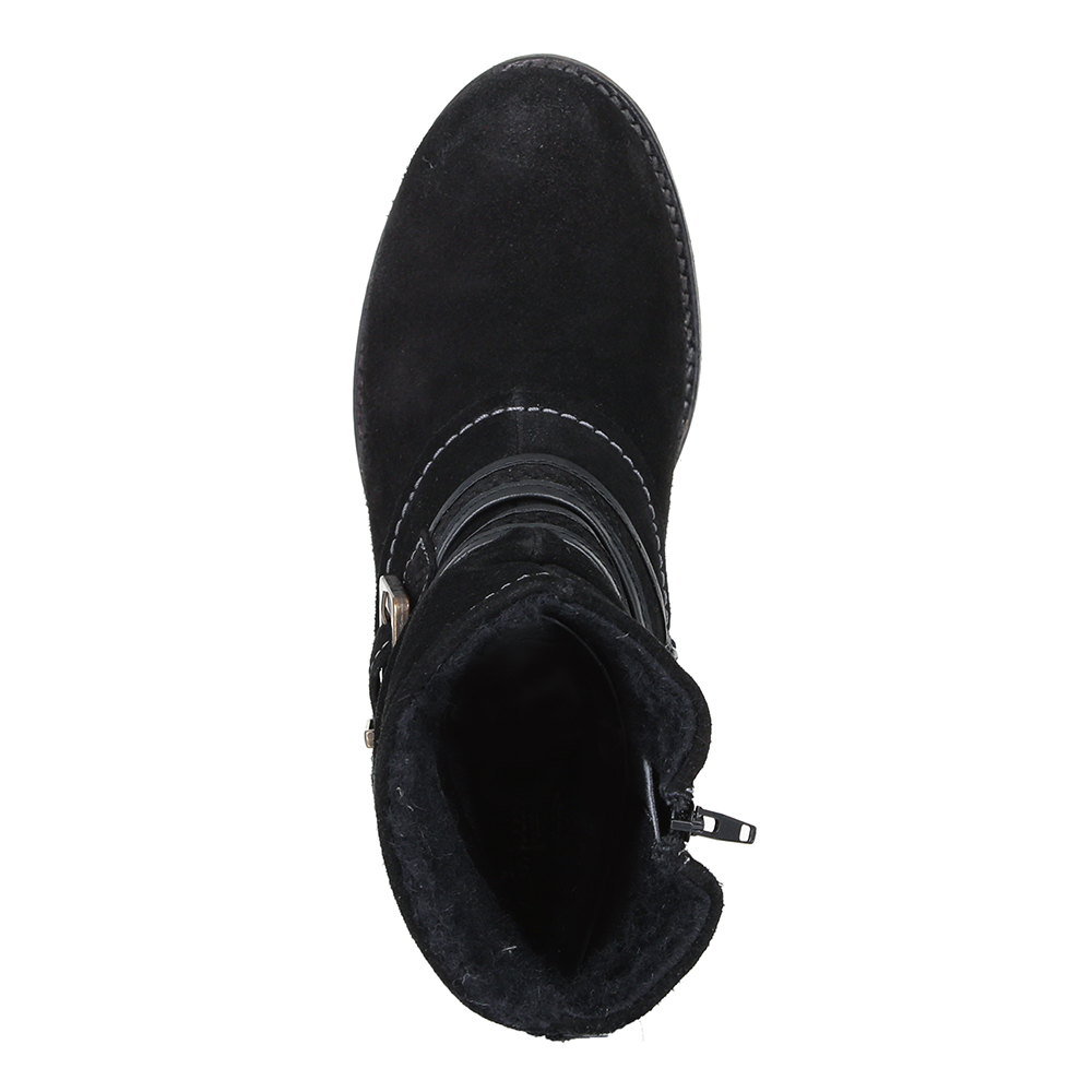 Черные ботинки из велюра с пряжкой Respect, размер 38, цвет черный - фото 4