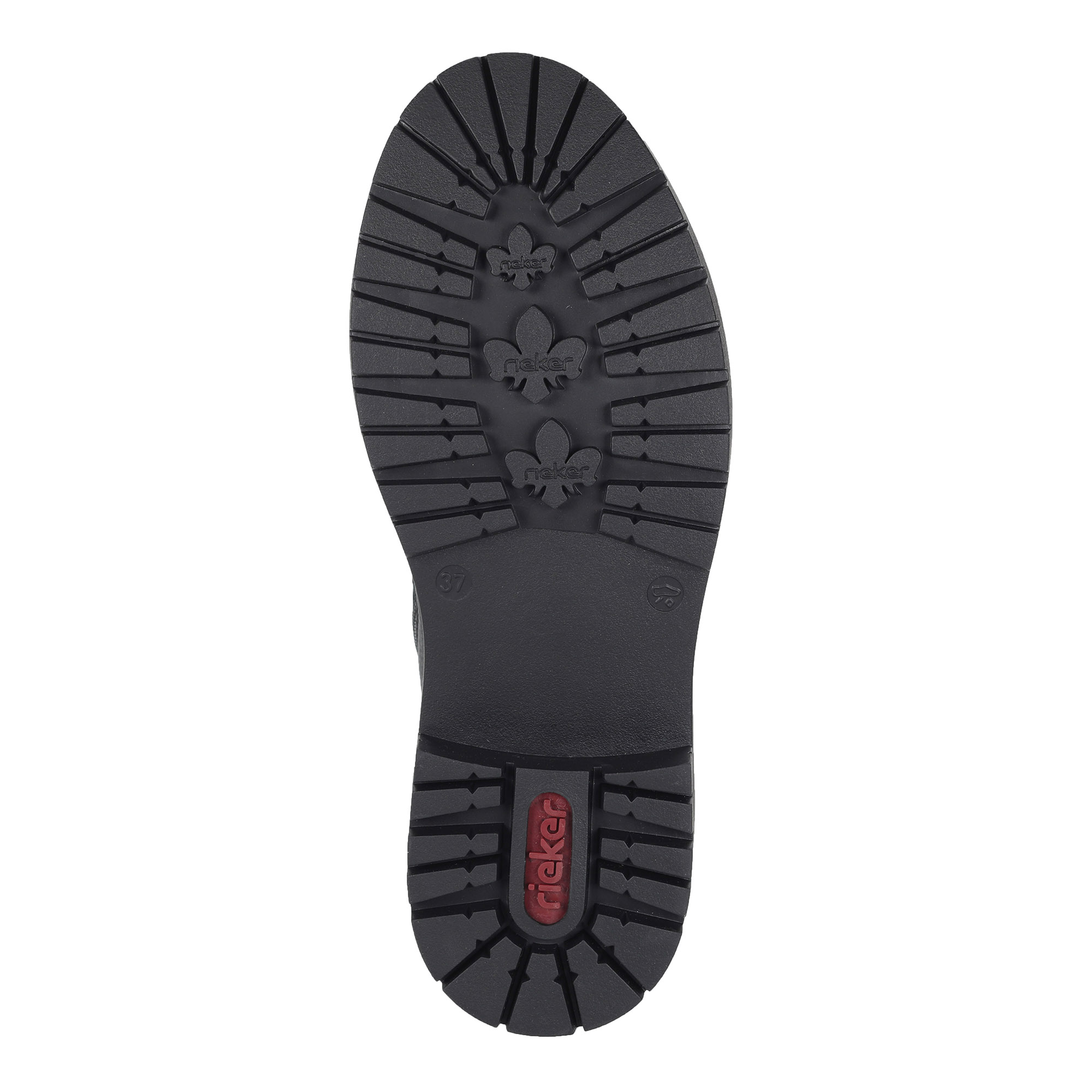 Черные ботинки из кожи на подкладке из искусственной шерсти на утолщенной подошве Rieker, размер 40, цвет черный - фото 7