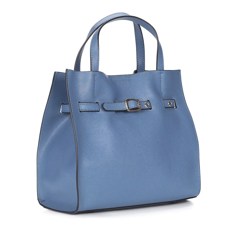 фото Синяя сумка с косметичкой в комплекте respect