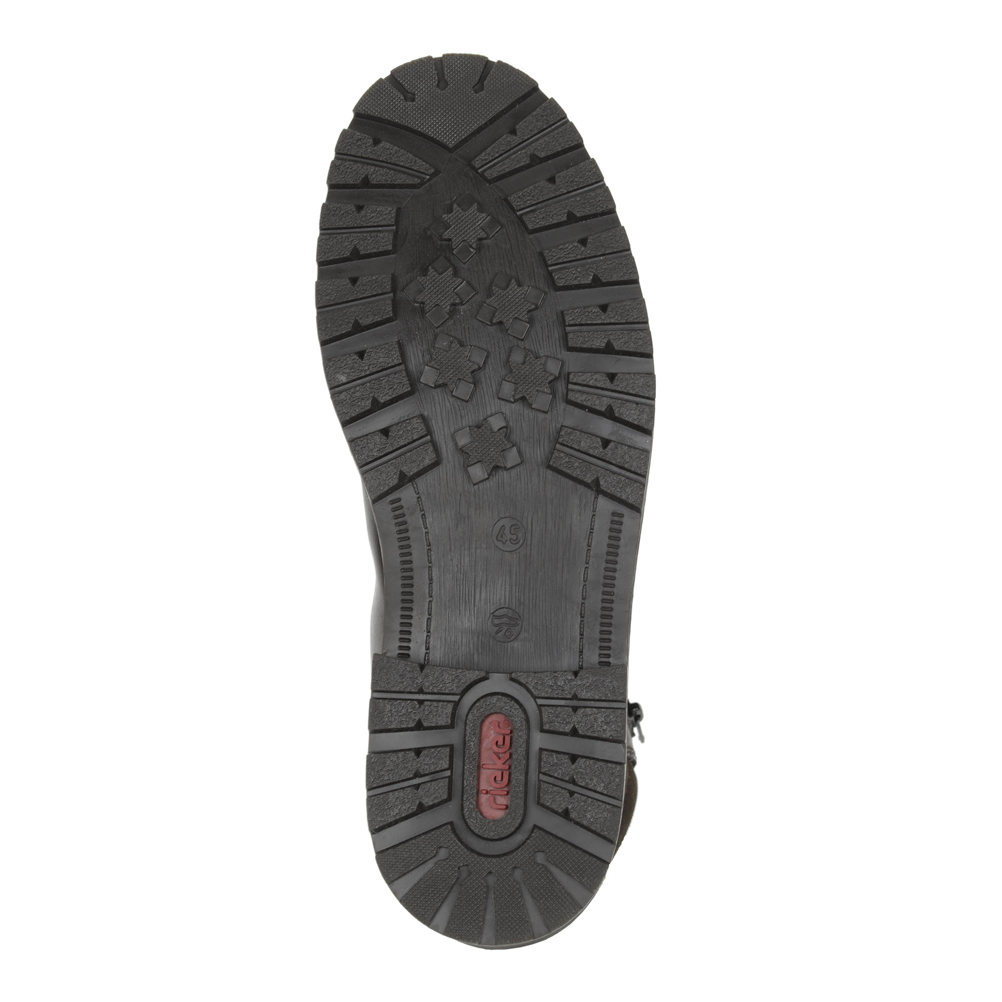 Коричневые ботинки из кожи на подкладке из натуральной шерсти Rieker, размер 45, цвет коричневый - фото 7