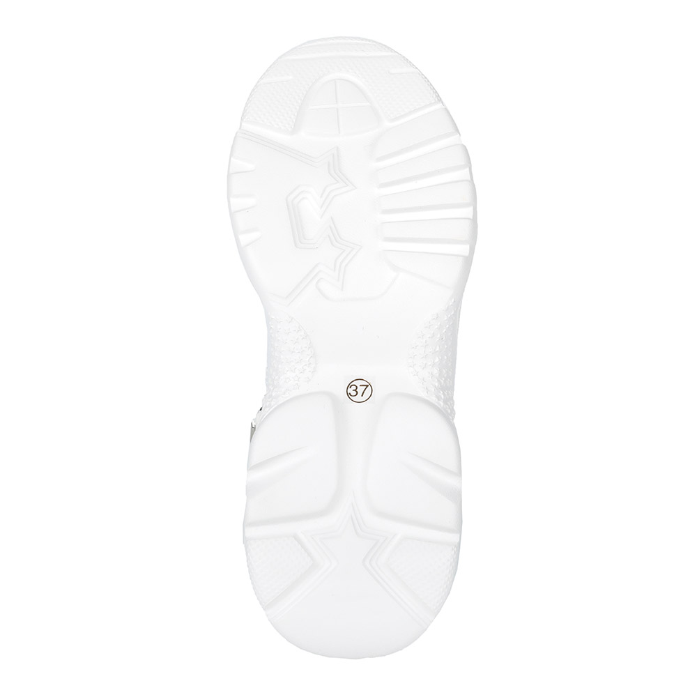 Белые кожаные кроссовки на массивной подошве Respect, размер 36, цвет белый - фото 5