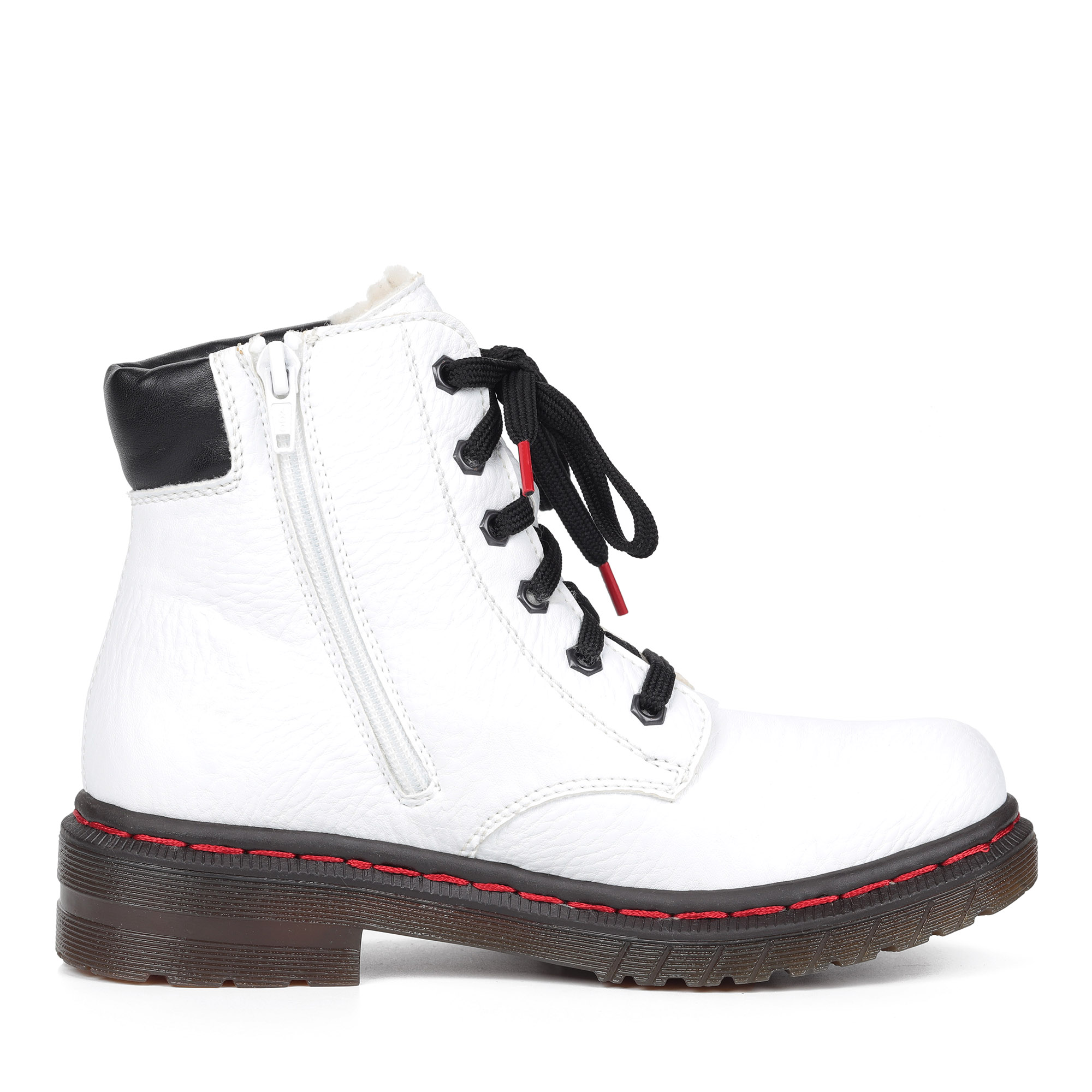 Белые ботинки из экокожи на шерсти Rieker, размер 40, цвет белый - фото 3