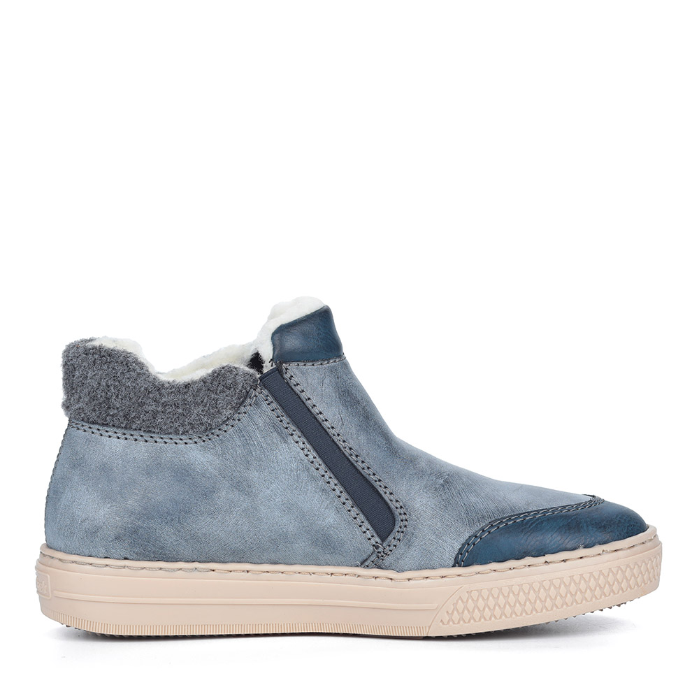 Синие комфортные ботинки на шерсти Rieker, размер 37, цвет синий - фото 3