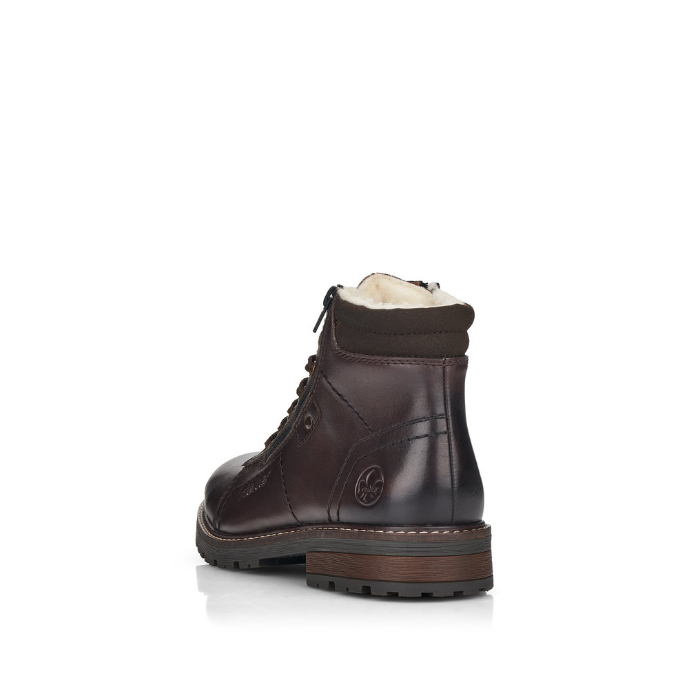 Коричневые ботинки из кожи на подкладке из натуральной шерсти Rieker, размер 45, цвет коричневый - фото 4