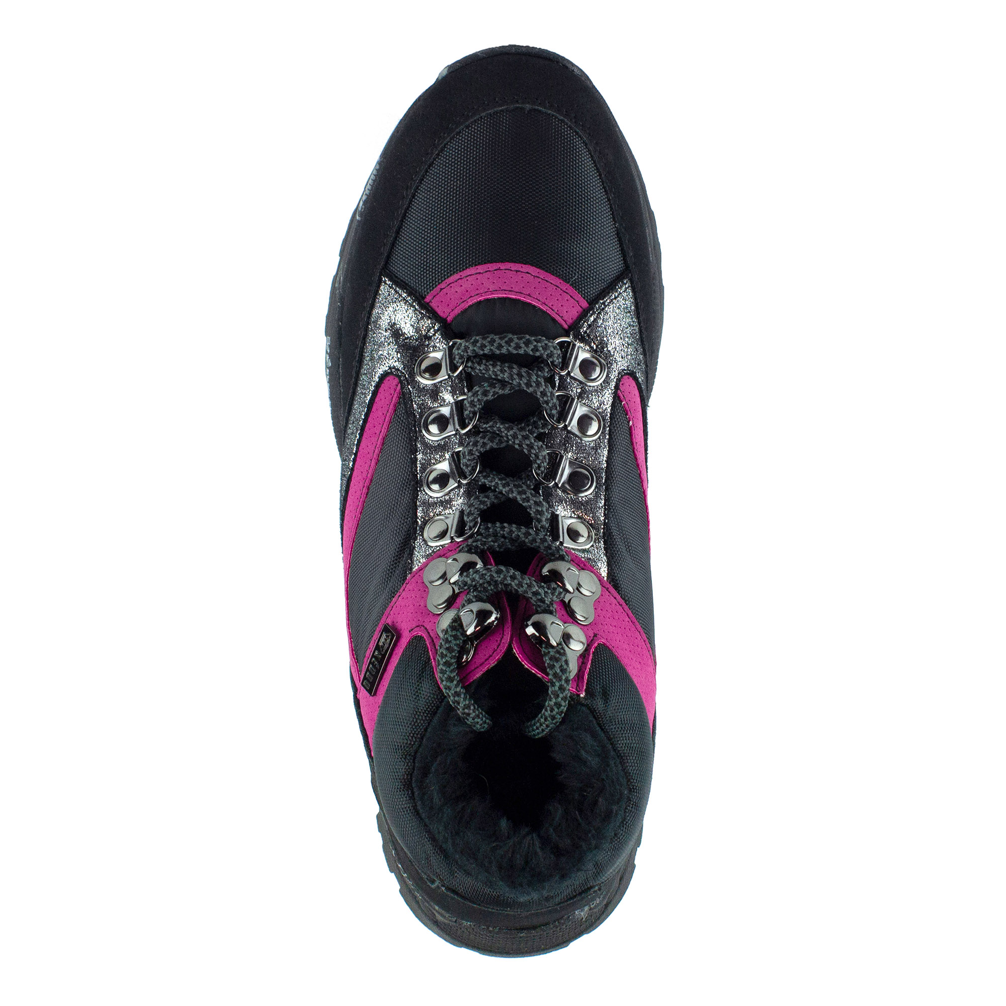 Черно-розовые кроссовки из комбинированных материалов на меху KEDDO, размер 40, цвет черный - фото 4