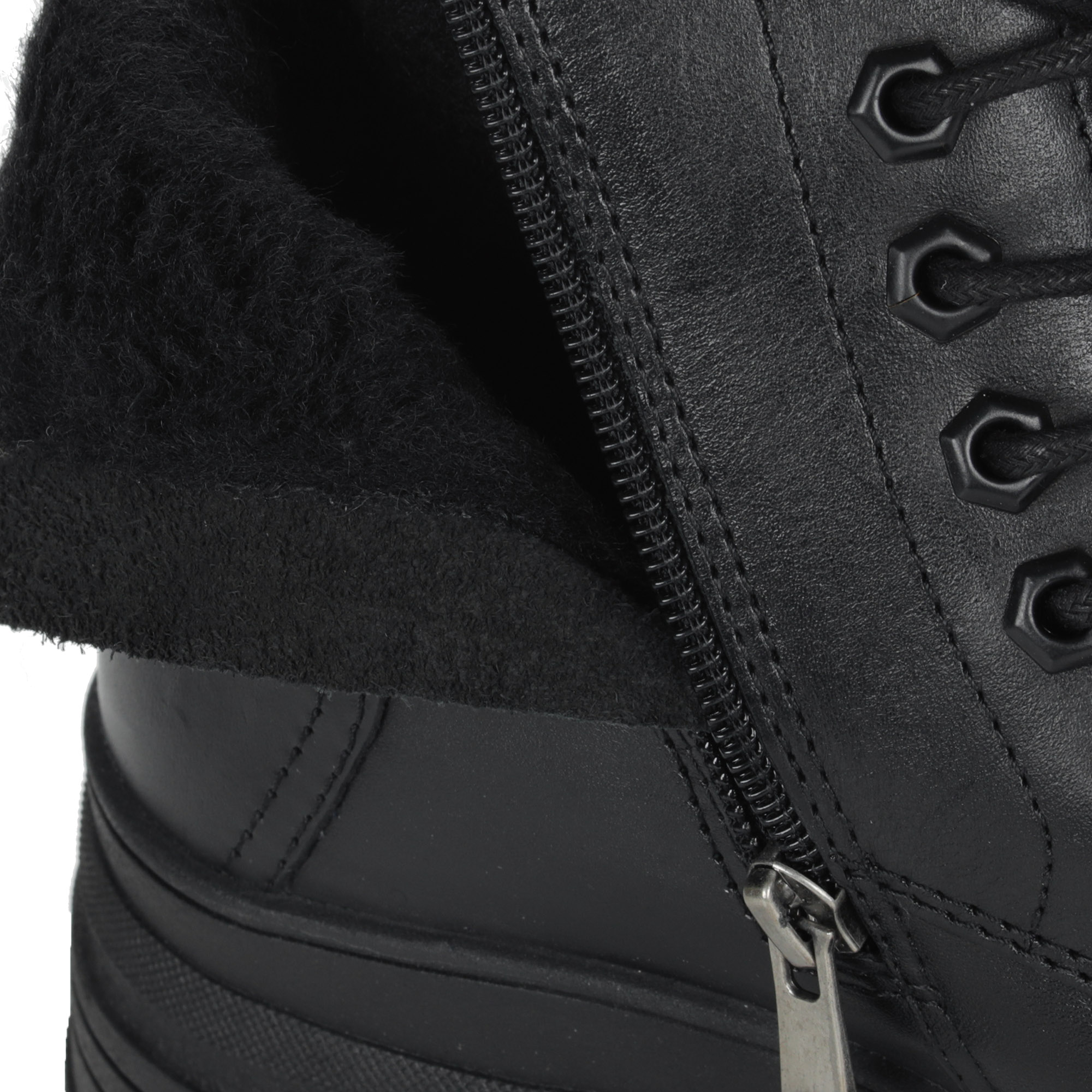 Черные ботинки из кожи на подкладке из натуральной шерсти MARCO TOZZI PREMIO, цвет черный - фото 6