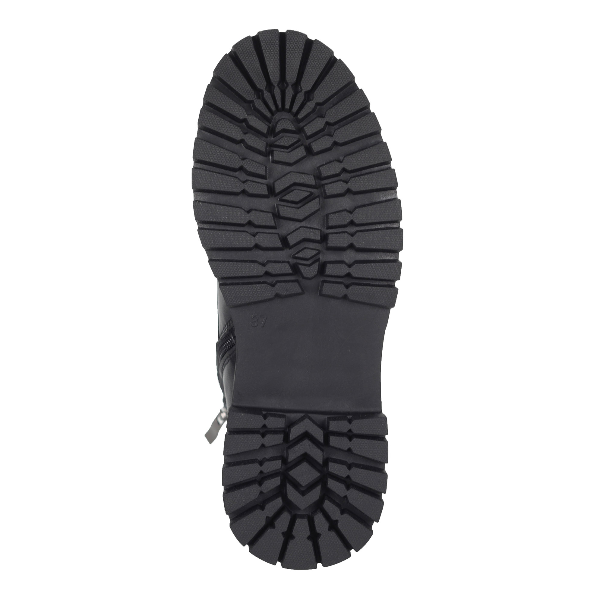 Черные ботинки из кожи на подкладке из натуральной шерсти на тракторной подошве Respect, размер 38, цвет черный - фото 7
