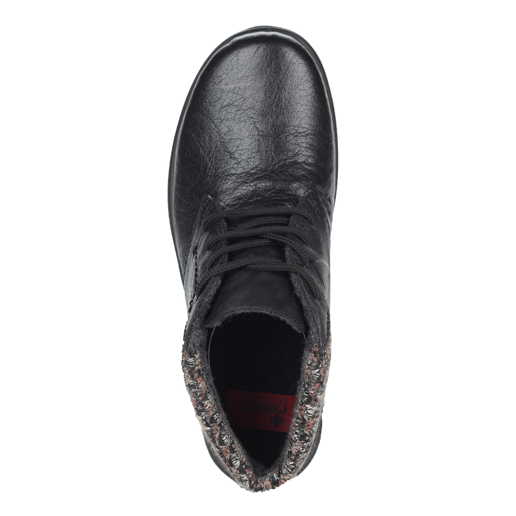 фото Черные ботинки на шерсти rieker