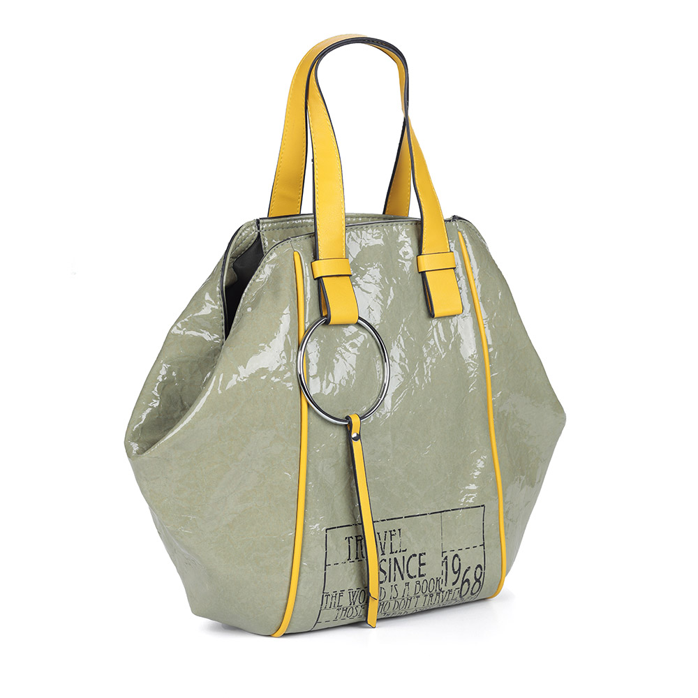 

Зеленая сумка с желтыми вставками, Зеленый, Зеленая сумка с желтыми вставками