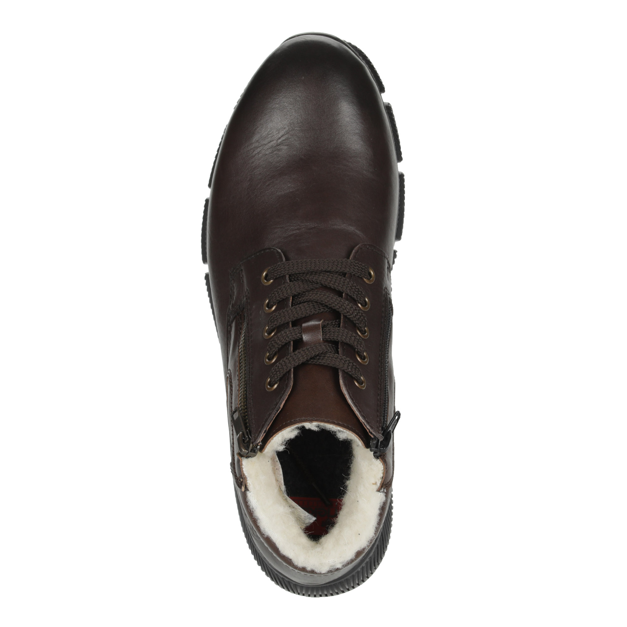 Коричневые ботинки из кожи на подкладке из натуральной шерсти Rieker, размер 43, цвет коричневый - фото 6