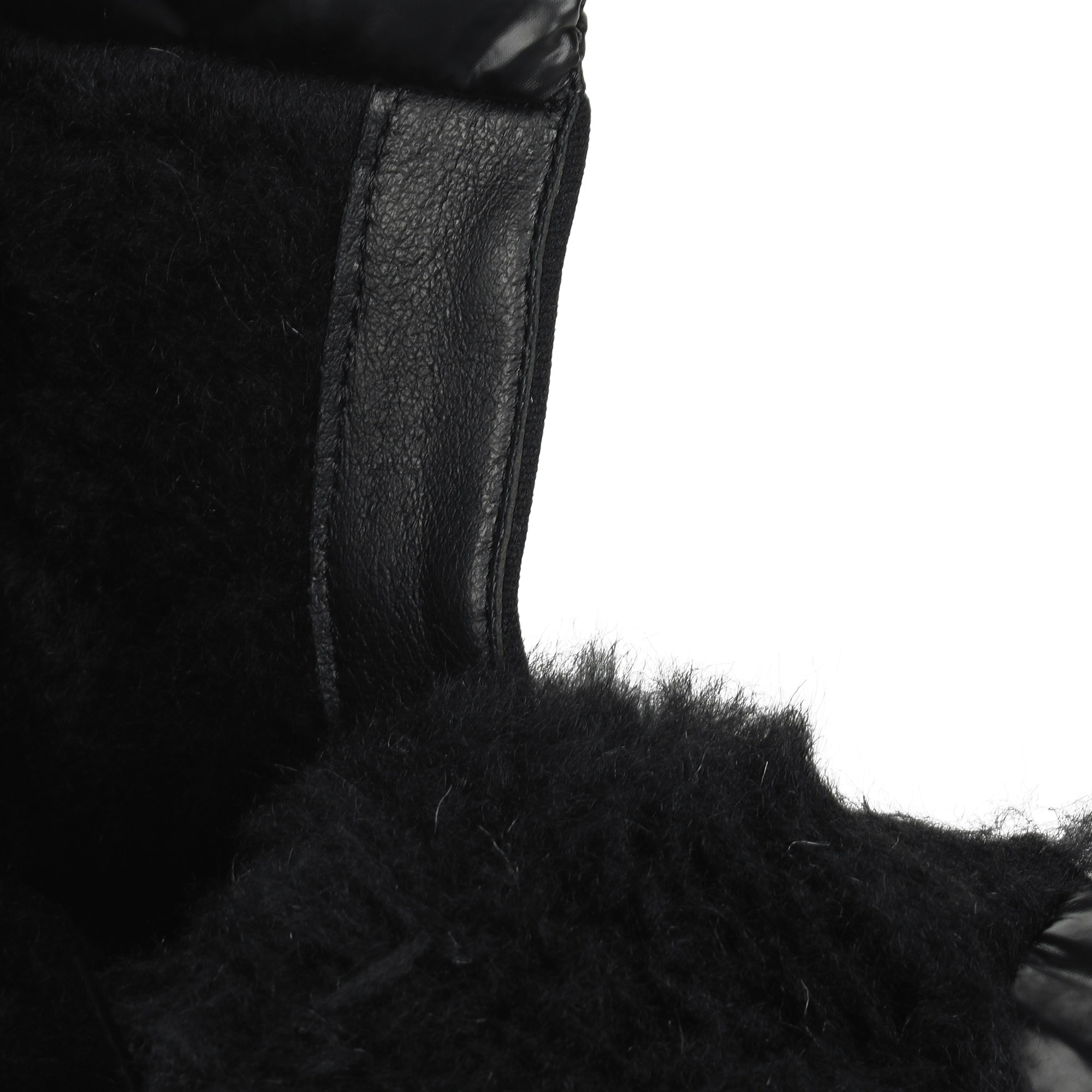 фото Черные дутики из текстиля на липучках с шерстяным подкладом kumfo