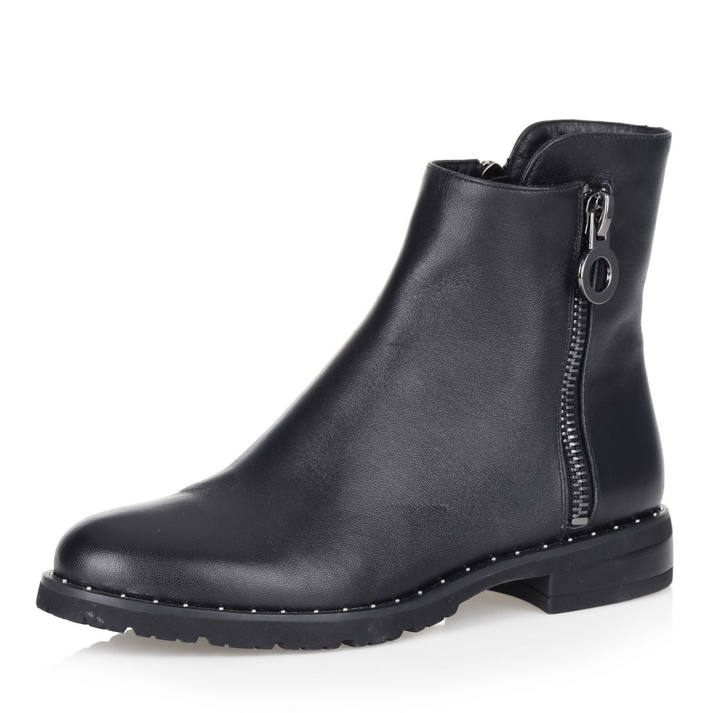 

Черные кожаные ботинки без шнуровки, Чер., Черные кожаные ботинки без шнуровки