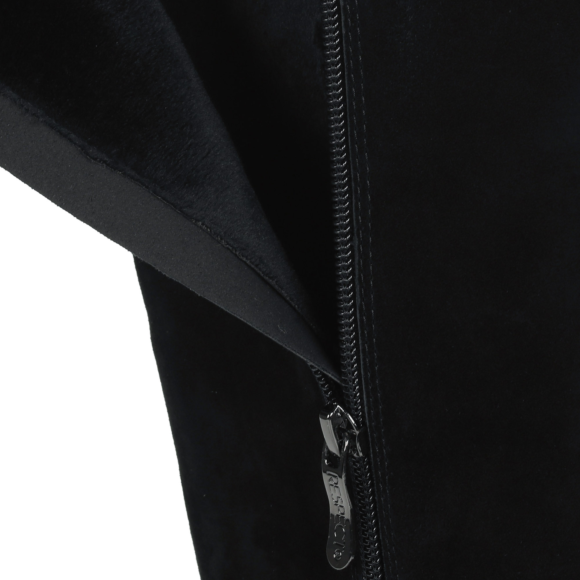Черные ботфорты из велюра на подкладке из комбинированных материалов на каблуке столбик Respect, размер 36, цвет черный - фото 5