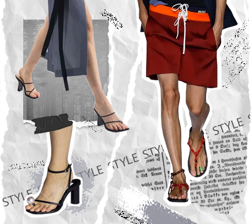 цветные мюли и сандалии – тренды женской обуви весна-лето 2024