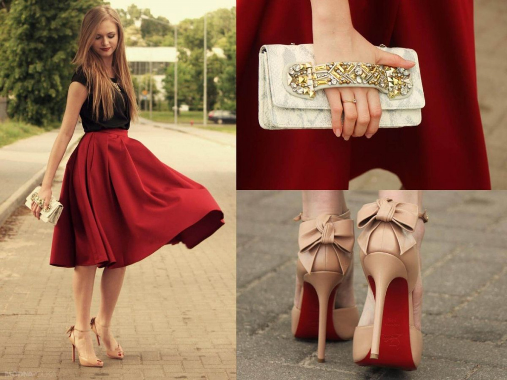 Туфли к красному платью