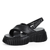 Черные сандалии из гладкой кожи CorsoComo