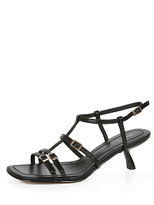 Черные босоножки из кожи