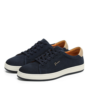 Синие кеды из велюра