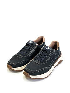 Синие кроссовки из кожи