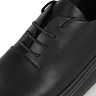 Черные закрытые туфли на шнурках из кожи на подкладке из экокожи на  утолщенной подошве