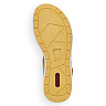 Желтые сандалии из текстиля на подкладке из текстиля на танкетке