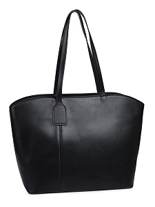 Черная сумка тоут из экокожи