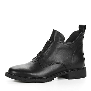 Черные ботинки из кожи без шнурков