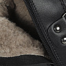 Черные ботинки на застежке вилкро из кожи на подкладке из натуральной шерсти на рифленой подошве