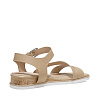 Бежевые сандалии из экокожи на плоской подошве Nine West
