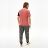 Пижама со штанами мужская, хлопковая, бежевая