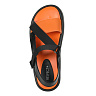 Черно-оранжевые сандалии из кожи
